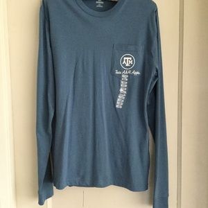 Texas A&M Aggies Long Sleeve T-shirt Small Blue